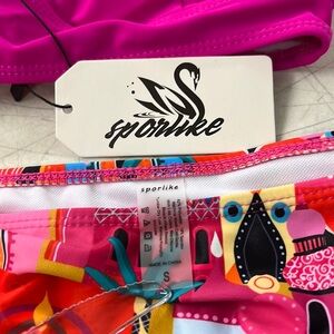 NWT Two Pieces Push Up Tropical Print Bikini